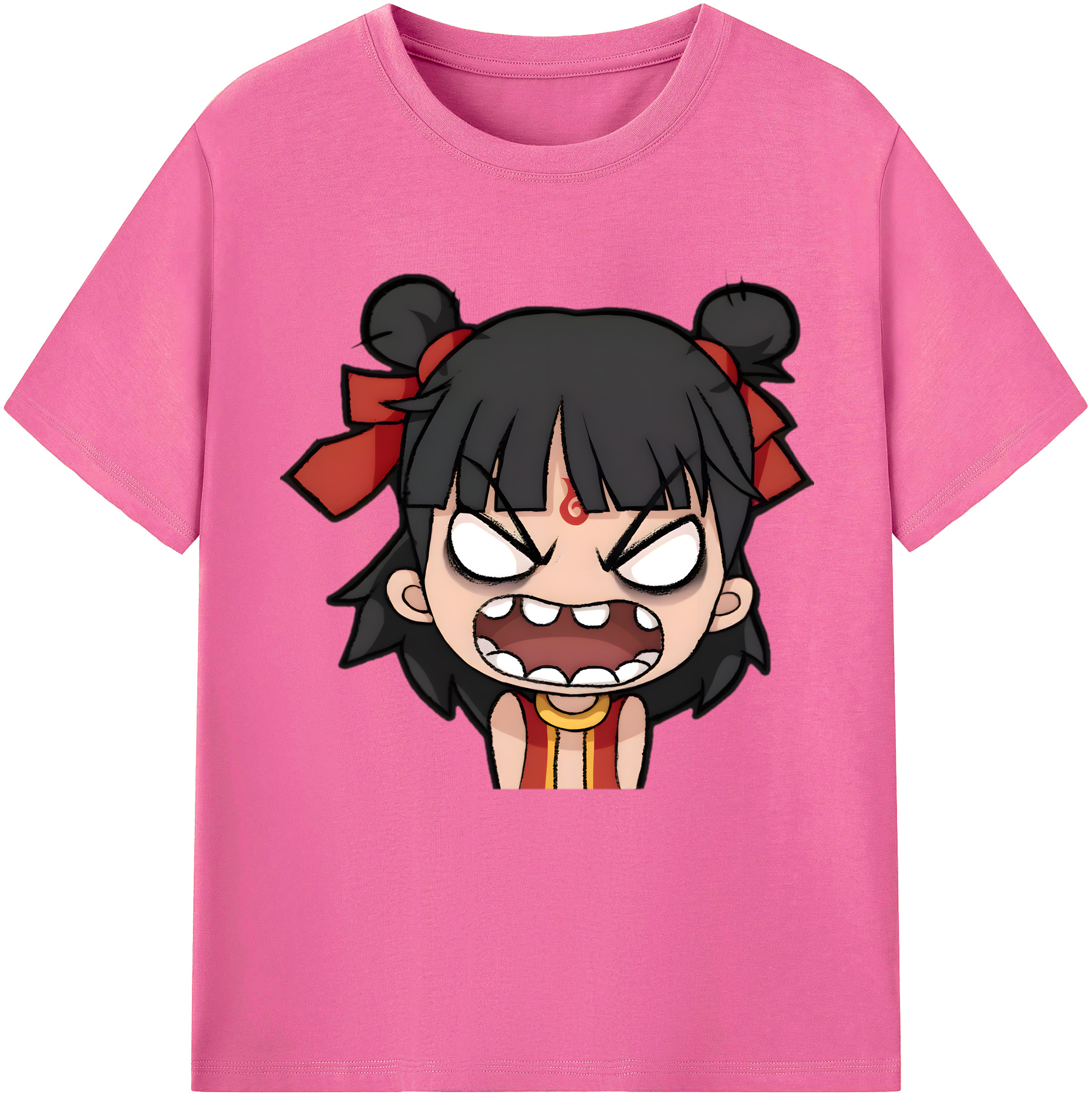 （画像用） Ne Zha 2 ナタ 魔童の大暴れ レディースカジュアルプリントTシャツ（綿100％）
